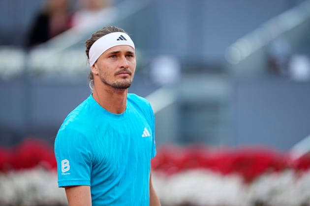 May 1, 2026, Madrid, Madrid, Spain: Alexander Zverev of Germany plays against Alexander Blockx of Belgium during the Mutua Madrid Open 2026 at La Caja Magica on May 01, 2026 in Madrid, Spain. Mutua Madrid Open 2026 - Day 12  - ZUMAa181 20260501_zaa_a181_325 Copyright: xOscarxJ.xBarrosox
