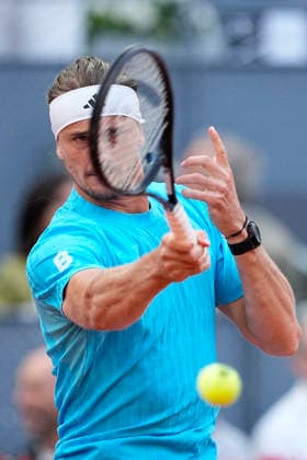 May 1, 2026, Madrid, Madrid, Spain: Alexander Zverev of Germany plays against Alexander Blockx of Belgium during the Mutua Madrid Open 2026 at La Caja Magica on May 01, 2026 in Madrid, Spain. Mutua Madrid Open 2026 - Day 12  - ZUMAa181 20260501_zaa_a181_329 Copyright: xOscarxJ.xBarrosox
