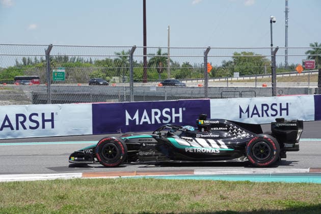 Formula 1 Crypto com Miami Grand Prix 2026 01 05 2026, Miami International Autodrome, Miami, Formula 1 Crypto com Miami Grand Prix 2026 ,in the picture George Russell GBR , Mercedes AMG Petronas Formula One Team nordphotoxGmbHx xBratic nph00250
