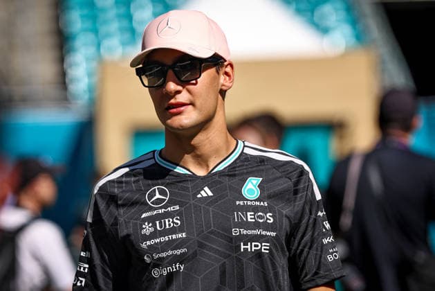 MOTORI - Formula 1 - Formula 1 Crypto.com Miami Grand Prix 2026 - Round 6 - Miami International Autodrome (63) George Russell (GBR) - Mercedes-AMG PETRONAS F1 Team - Mercedes W17 - Mercedes E Performance during the Formula 1 Crypto.com Miami Grand Prix 2026 at Miami International Autodrome in Miami Gardens, United States. Round 6 of the 2026 FIA Formula One World Championship, WM, Weltmeisterschaft held May 1-3, 2026. The Miami International Autodrome, located in the grounds of the Hard Rock Stadium, hosts the sixth round featuring the Sprint format. This event weekend features the F1 Sprint format, with a Sprint Shootout and Sprint Race in addition to the standard qualifying session and Grand Prix. -  Copyright: xIPAxSport ABACAx