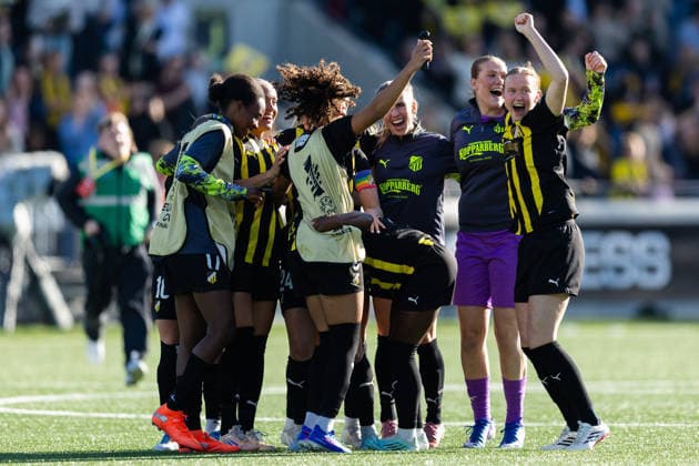 260501 Players of Häcken celebrate after the UEFA Women s Europa Cup final between Häcken and Hammarby on May 1, 2026 in Göteborg Photo Michael Erichsen BILDBYRAN COP 89 DS0574 bbeng dam europa cup football fotball fotboll hammarby häcken soccer uefa womens europa cup jubel  Copyright: MICHAELxERICHSEN BB260501MI167