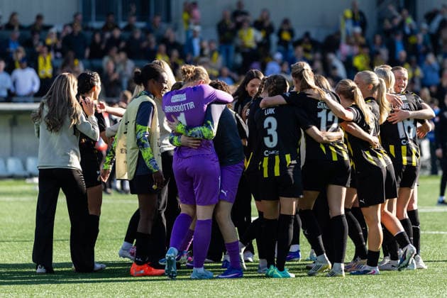 260501 Players of Häcken celebrate after the UEFA Women s Europa Cup final between Häcken and Hammarby on May 1, 2026 in Göteborg Photo Michael Erichsen BILDBYRAN COP 89 DS0574 bbeng dam europa cup football fotball fotboll hammarby häcken soccer uefa womens europa cup jubel  Copyright: MICHAELxERICHSEN BB260501MI168