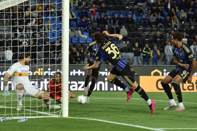 Gabriele Piccinini (Pisa) opportunity during Pisa SC vs US Lecce, Italian soccer Serie A match in Pisa, Italy, May 01 2026  Copyright: xGabrielexMasotti IPAxSportx xipa-agency.netx xx IPA_74363946 IPA_Agency_IPA74363946