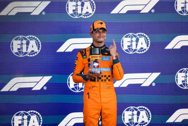 F1 - MIAMI GRAND PRIX 2026 NORRIS Lando (gbr), McLaren F1 Team MCL40, portrait pole position sprint qualifying award during the Formula 1 Miami Grand Prix 2026, 4th round of the 2026 Formula One World Championship, WM, Weltmeisterschaft from May 1 to 3, 2026 on the Miami International Autodrome, in Miami Gardens, USA - Miami GardensUnited States  Copyright: xXavixBonillax