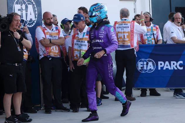 Formula 1 Crypto.com Miami Grand Prix 2026 George Russell (GBR), Mercedes-AMG Petronas F1 Team, F1 W17 during Formula 1 Crypto.com Miami Grand Prix 2026. on May 1., 2026 in Miami, United States Of America Zsombor Toth Miami Miami International Autodrome Florida United States Of America