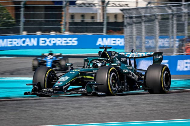 (18) Lance Stroll (CAN) - Aston Martin Aramco F1 Team - Aston Martin AMR26 - Honda during the Formula 1 Crypto.com Miami Grand Prix 2026 at Miami International Autodrome in Miami Gardens, United States. Round 6 of the 2026 FIA Formula One World Championship, WM, Weltmeisterschaft held May 1-3, 2026. The Miami International Autodrome, located in the grounds of the Hard Rock Stadium, hosts the sixth round featuring the Sprint format. This event weekend features the F1 Sprint format, with a Sprint Shootout and Sprint Race in addition to the standard qualifying session and Grand Prix. Formula 1 Crypto.com Miami Grand Prix 2026 - Round 6 - Miami International Autodrome F1-2026-R06-MIA