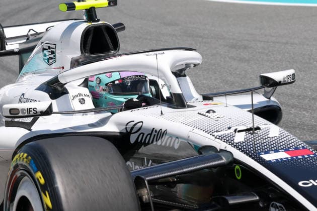 MIAMI GARDENS, FL - MAY 01: Valtteri Bottas (77) of Finland and Cadillac Formula 1 Team exits turn 17 during Practice 1 of the Formula 1 Crypto.com Grand Prix on May 1, 2026, at Miami International Autodrome in Miami Gardens, Florida. (Photo by David Buono Icon Sportswire) AUTO: MAY 01 F1 Miami Grand Prix EDITORIAL USE ONLY Icon2605010111