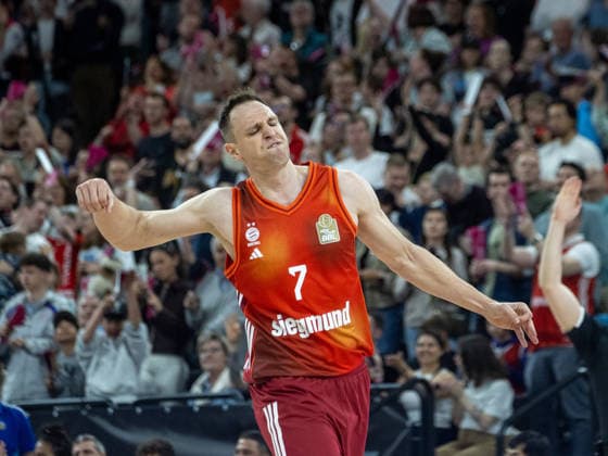 Bayerns joy 7 Johannes VOIGTMANN Basketball Bayern Berlin 85 79 Bundesliga, FC Bayern Basketball ALBA Berlin, 27 Matchday, Season 2025 2026, 1 05 2026, in Munich, S A P G A R D E N, Germany Source Copyright Credit Oryk HAIST xBASKETBALL-BAYERN-BERLINx