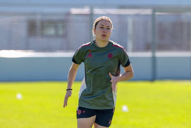 Barbara Dunst FC Bayern Muenchen, 28 , Freisteller, GER, Official final training FC Bayern Muenchen, Football, UEFA Womens Champions League, semi-final, second leg, 2025 2026 season, 02 05 2026, GER, Official final training FC Bayern Muenchen, Football, UEFA Womens Champions League, semi-final, second leg, 2025 2026 season, 02 05 2026 Muenchen Copyright: xEibner-Pressefoto JennixMaulx EP_JML