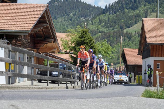 02 05 2026, Tour de Romandie 2026 - 4th stage Ascent to the Jaun Pass near Littisbach Riders on the ascent to the Jaun Pass near Littisbach Municipality of Boltigen Boltigen Littisbach Bern Switzerland