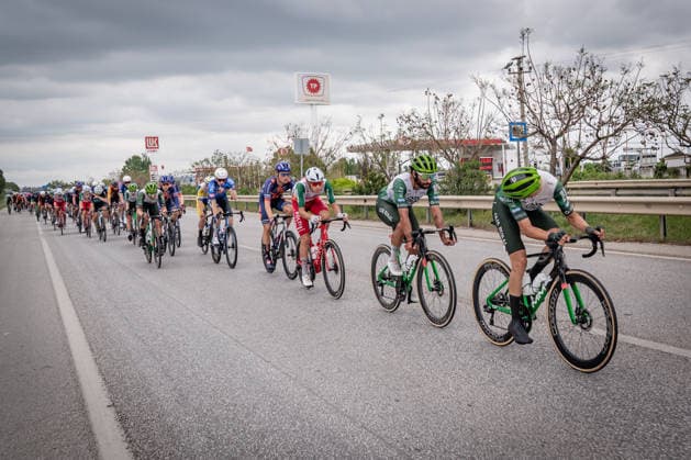 61st Presidential Cycling Tour of Turkiye ANTALYA, TURKIYE - MAY 2: Cyclists compete during the seventh stage of the Presidential Cycling Tour of Turkiye 2026 (TUR 2026) on the Antalya-Antalya route in Antalya, Turkiye, on May 2, 2026. The race, held for the 61st time, is included in the Union Cycliste Internationale (UCI) Europe Tour calendar and is Turkiye’s only event in the ProSeries category. Ahmet Serdar Eser Anadolu Antalya Turkey. Editorial use only. Please get in touch for any other usage.  Copyright: x2026xAnadoluxAhmetxSerdarxEserx