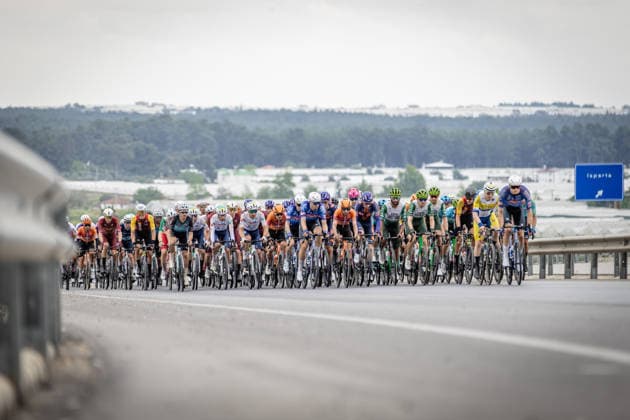 61st Presidential Cycling Tour of Turkiye ANTALYA, TURKIYE - MAY 2: Cyclists compete during the seventh stage of the Presidential Cycling Tour of Turkiye 2026 (TUR 2026) on the Antalya-Antalya route in Antalya, Turkiye, on May 2, 2026. The race, held for the 61st time, is included in the Union Cycliste Internationale (UCI) Europe Tour calendar and is Turkiye’s only event in the ProSeries category. Ahmet Serdar Eser Anadolu Antalya Turkey. Editorial use only. Please get in touch for any other usage.  Copyright: x2026xAnadoluxAhmetxSerdarxEserx