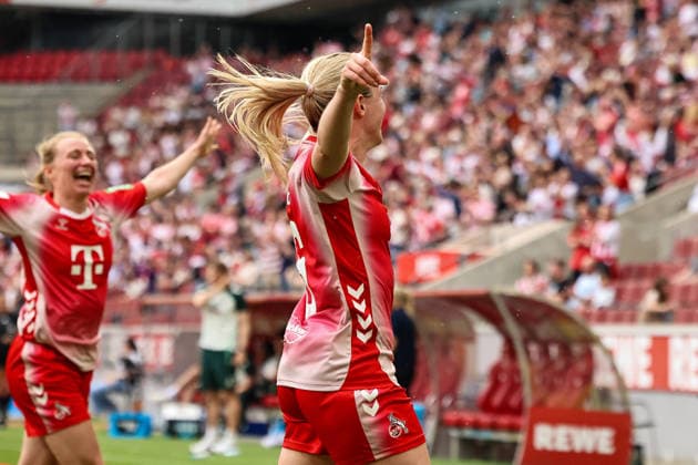Germany Google Pixel Womens Bundesliga 2025 2026 24 Matchday, 1 FC Köln vs SV Werder Bremen, Saturday, 02 05 2026 Rhein Energie Stadion, Nordrhein Westfalen Stadion Sandra Jessen 1 FC Köln, 6 am jubeln Copyright: xx