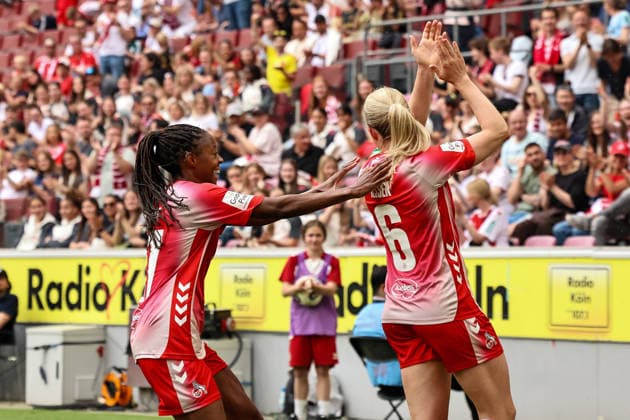 Germany Google Pixel Womens Bundesliga 2025 2026 24 Matchday, 1 FC Köln vs SV Werder Bremen, Saturday, 02 05 2026 Rhein Energie Stadion, Nordrhein Westfalen Stadion Sandra Jessen 1 FC Köln, 6 am jubeln Copyright: xSümeyyexAkcöltekinx