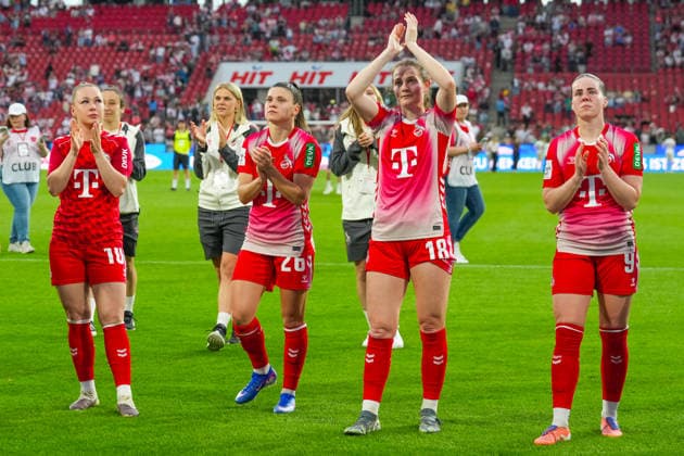02 05 2026, xydrx, Women, Football, 1 Women Bundesliga, 1 FC Köln SV Werder Bremen, Season 2025 2026, RheinEnergieSTADION Weronika Zawistowska FC Köln, 10 Martyna Wiankowska FC Köln, 26 Taylor Ziemer FC Köln, 18 Adriana Achcinska FC Köln, 9 celebrate the victory DFB regulations prohibit any use of photographs as image sequences and or quasi video Copyright: HMBxMedia YannisxDreimann
