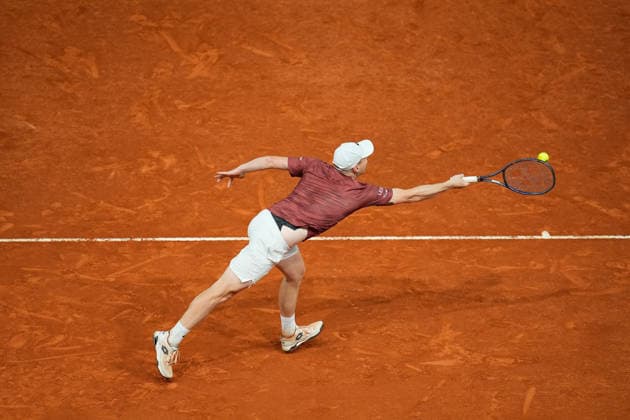 May 2, 2026, Madrid, Madrid, Spain: Harri Heliovaara of Finland plays with Henry Patten of Great Britain against Guido Andreozzi of Argentina and Manuel Guinard of France during the Men s Doubles Final of Mutua Madrid Open 2026 at La Caja Magica on May 02, 2026 in Madrid, Spain. Mutua Madrid Open 2026 - Day 13  - ZUMAa181 20260502_zaa_a181_055 Copyright: xDennisxAgyemanx