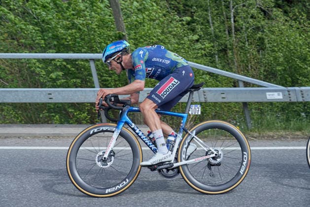 02 05 2026, Tour de Romandie 2026 - 4th stage sprint in Garstatt Louis Vervaeke BEL, Soudal Quick Step passing through Garstatt at km 122 Boltigen Garstatt Bern Switzerland