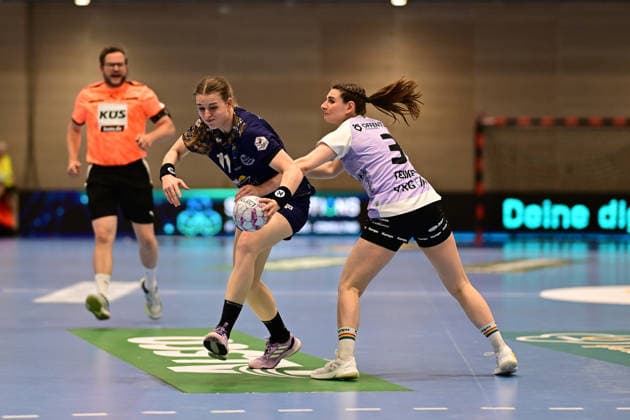 Handball I Women I Season 2025 2026 I Play Offs 5 11 I 3 Matchday I Buxtehuder SV VfL Oldenburg I 02 05 2026 Isabelle Dölle 11, Buxtehuder Sportverein Lana Teiken 3, VfL Oldenburg Buxtehude Halle Nord Niedersachsen Germany Copyright: xLobeca FelixxSchlikisx