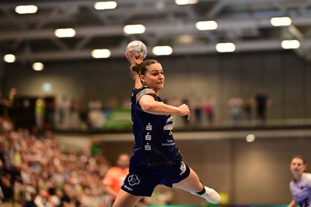 Handball I Women I Season 2025 2026 I Play Offs 5 11 I 3 Matchday I Buxtehuder SV VfL Oldenburg I 02 05 2026 Maj Nielsen 5, Buxtehuder Sportverein Buxtehude Halle Nord Niedersachsen Germany Copyright: xLobeca FelixxSchlikisx