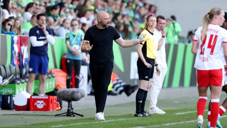 VfL vs Leipzig, BL Women Wolfsburg, 02 05 2026, Football, Women, Google Pixel Bundesliga, Season 2025 2026, VfL Wolfsburg vs RB Leipzig, Head Coach Stephan Lerch VfL Wolfsburg AOK Stadium Lower Saxony Germany