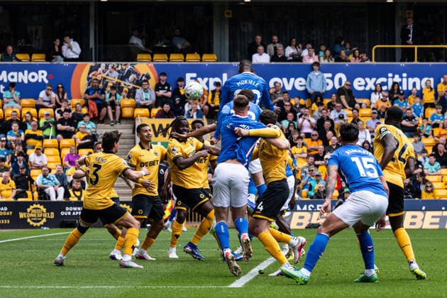 2nd May 2026; Molineux Stadium, Wolverhampton, West Midlands, England; Premier League Football, Wolverhampton Wanderers versus Sunderland; Nordi Mukiele of Sunderland AFC scores past Dan Bentley of Wolverhampton Wanderers in the 17th minute to make the score 0-1 GodfreyxPitt