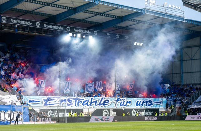 2 Bundesliga 25 26 Arminia Bielefeld VfL Bochum on 02 05 2026 at the SchücoArena in Bielefeld Fans of VfL Bochum MT