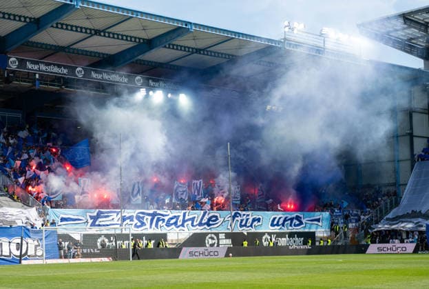 2 Bundesliga 25 26 Arminia Bielefeld VfL Bochum on 02 05 2026 at the SchücoArena in Bielefeld Fans of VfL Bochum MT