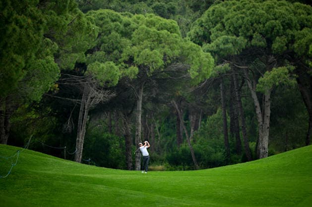 Sport Bilder des Tages Turkish Airlines Open 2026 in Antalya ANTALYA, TURKIYE - MAY 2: A golfer competes during the third round of the Turkish Airlines Open 2026, part of the DP World Tour Asia Swing, at Regnum National Golf Club in the Belek tourism center of Serik district, Antalya, Turkiye, on May 2, 2026. Orhan Cicek Anadolu Antalya Turkey. Editorial use only. Please get in touch for any other usage.  Copyright: x2026xAnadoluxOrhanxCicekx