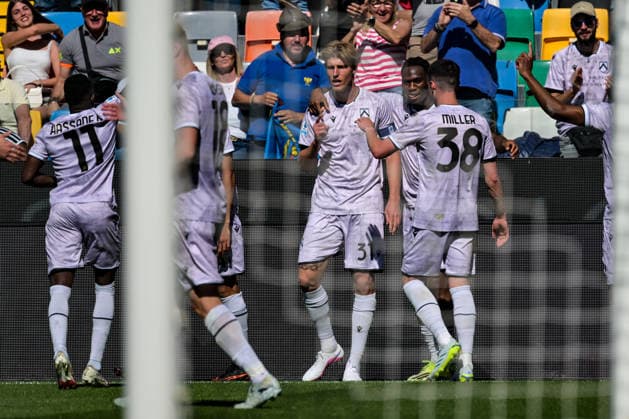 CALCIO - Serie A - Udinese Calcio vs Torino FC Udinese s Thomas Kristensen celebrates after scoring a goal during Udinese Calcio vs Torino FC, Italian soccer Serie A match in Udine, Italy, May 02 2026 Udine Italy  Copyright: xIPAxSport ABACAx