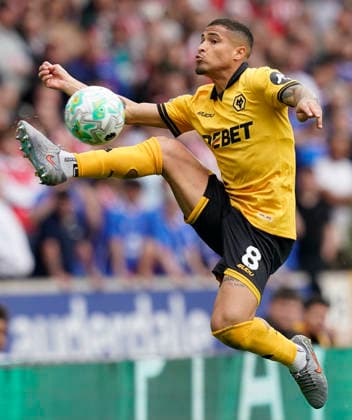 Wolverhampton, England, 2nd May 2026. Joao Gomes of Wolverhampton Wanderers during the Wolverhampton Wanderers vs Sunderland Premier League match at Molineux, Wolverhampton. Picture credit should read: Andrew Yates Sportimage EDITORIAL USE ONLY. No use with unauthorised audio, video, data, fixture lists, club league logos or live services. Online in-match use limited to 120 images, no video emulation. No use in betting, games or single club league player publications. SPI_025_AY_WOLVES_SUNDERLAND SPI-4772-0024