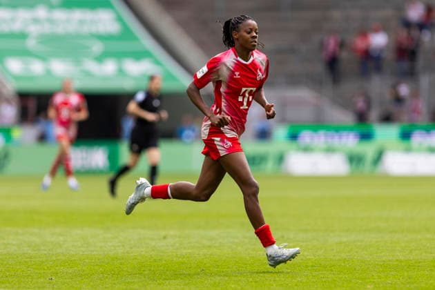 Google Pixel Women Bundesliga 1 FC Köln SV Werder Bremen 02 05 2026 Lydia Andrade 1 FC Köln, 17 on matchday 24 of the Google Pixel Women Bundesliga in the match between 1 FC Köln and SV Werder Bremen on 02 05 2026 at RheinEnergie Stadion in Cologne, Germany Copyright: xBEAUTIFULxSPORTS Meuselx