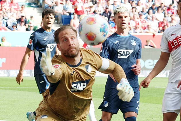 Sport Bilder des Tages 02.05.2026, xrekx, Fussball 1.Bundesliga, TSG 1899 Hoffenheim - VfB Stuttgart v.l. Oliver Baumann (TSG 1899 Hoffenheim) (DFL DFB REGULATIONS PROHIBIT ANY USE OF PHOTOGRAPHS as IMAGE SEQUENCES and or QUASI-VIDEO) Sinsheim *** 02 05 2026, xrekx, Soccer 1 Bundesliga, TSG 1899 Hoffenheim VfB Stuttgart v l Oliver Baumann TSG 1899 Hoffenheim DFL DFB REGULATIONS PROHIBIT ANY USE OF PHOTOGRAPHS as IMAGE SEQUENCES and or QUASI VIDEO Sinsheim