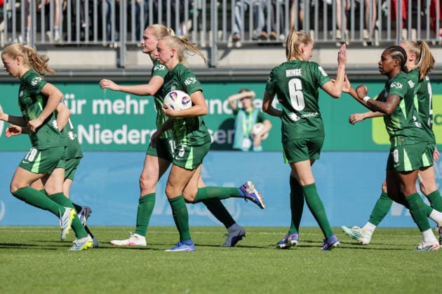 02 05 2026, xgrfx, Soccer Google Pixel Women Bundesliga, VfL Wolfsburg RB Leipzig v l Goal, Janina Minge to 1 1 VfL Wolfsburg DFL DFB REGULATIONS PROHIBIT ANY USE OF PHOTOGRAPHS as IMAGE SEQUENCES and or QUASI VIDEO Wolfsburg