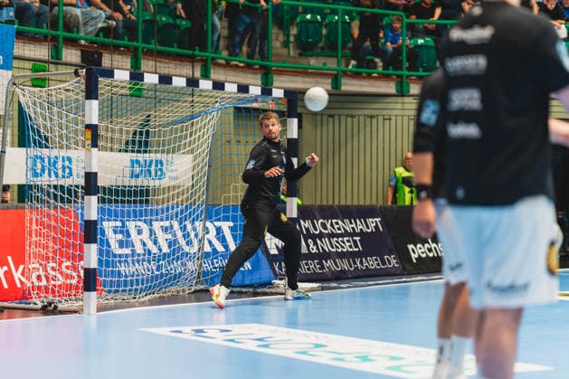 Christopher Rudeck Bergischer HC, 01 concedes a goal while warming up Bergischer HC vs TSV Hannover Burgdorf, Handball, Daikin 1 HBL, Matchday 30, Season 2025 26, 02 04 2026, Bergischer HC vs TSV Hannover Burgdorf, Handball, Daikin 1 HBL, Matchday 30, Season 2025 26, 02 04 2026 Wuppertal Copyright: xEibner-Pressefoto LukasxBaldygax EP_LBA