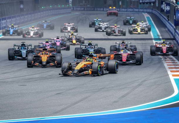 Formula One Miami Grand Prix - Sprint and Qualifying Drivers start the Sprint race at the Miami International Autodrome in Miami Gardens, Florida, USA, 02 May 2026. The 2026 Formula 1 Miami Grand Prix will be held on 03 May. MIAMI GARDENS FLORIDA United States  Copyright: xCRISTOBALxHERRERA-ULASHKEVICHx