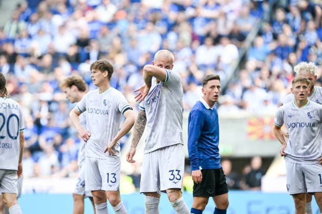 2 Bundesliga 25 26 Arminia Bielefeld VfL Bochum on 02 05 2026 at the SchücoArena in Bielefeld Philipp Hofmann Bochum dissatisfied, disappointed, disappointed, dejected MT