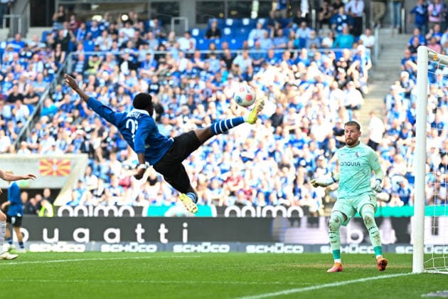 2 Bundesliga 25 26 Arminia Bielefeld VfL Bochum on 02 05 2026 at the SchücoArena in Bielefeld Benjamin Boakye Bielefeld MT