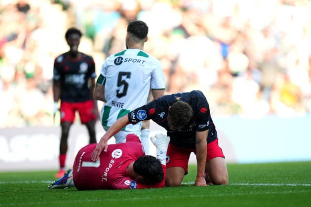 Sport Bilder des Tages Eredivisie: FC Groningen v Excelsior Rotterdam Groningen - during the 32nd competition round of the 2025 2026 Eredivisie season. The match is set between FC Groningen and Excelsior Rotterdam at de Euroborg on 2 May 2026 in Groningen, The Netherlands. (VK Sportphoto Yannick Verhoeven) Copyright: xYannickxVerhoevenx