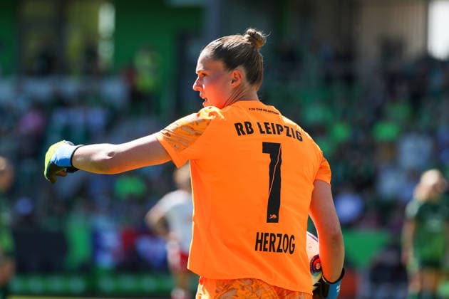 VfL vs Leipzig, BL Women Wolfsburg, 02 05 2026, Football, Women, Google Pixel Bundesliga, Season 2025 2026, VfL Wolfsburg vs RB Leipzig, Goalkeeper Elvira Herzog RB Leipzig AOK Stadion Niedersachsen Germany