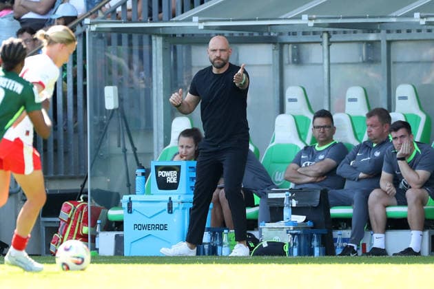 VfL vs Leipzig, BL Women Wolfsburg, 02 05 2026, Football, Women, Google Pixel Bundesliga, Season 2025 2026, VfL Wolfsburg vs RB Leipzig, Head Coach Stephan Lerch VfL Wolfsburg AOK Stadium Lower Saxony Germany