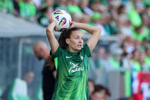 VfL vs Leipzig, BL Women Wolfsburg, 02 05 2026, Football, Women, Google Pixel Bundesliga, Season 2025 2026, VfL Wolfsburg vs RB Leipzig, Joelle Wedemeyer VfL Wolfsburg AOK Stadion Niedersachsen Germany