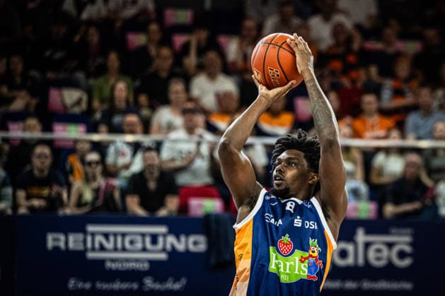 Rostock, Germany 02 May 2026 1 BBL 2025 2026 Sp 32 Rostock Seawolves vs Science City Jena Pictured Kassim Nicholson Rostock Seawolves Copyright: xFotostandx xVoelkerx