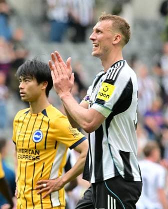 Dan Burn of Newcastle United at the fill time whistle Newcastle United v Brighton and Hove Albion, Premier League, Football, St James Park, Newcastle , UK - 02 May 2026Newcastle St James Park United Kingdom EDITORIAL USE ONLY No use with unauthorised audio, video, data, fixture lists, club league logos or live services. Online in-match use limited to 120 images, no video emulation. No use in betting, games or single club league player publications.  Copyright: xMarkxRunnacles Shutterstockx 16854507ei