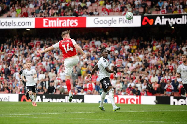Premier League 2025 26 Arsenal v Fulham FC Emirates Stadium 02.05.2026 Viktor Gyökeres of Arsenal scores and celebrates 3-0 Premier League 2025 26 Arsenal v Fulham FC Emirates Stadium 02.05.2026 Photograph By Marc Aspland The Times  Copyright: xMarcxAsplandx NINTCHDBPICT001077826849