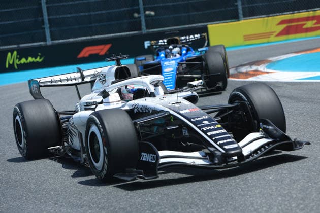 RECORD DATE NOT STATED 2nd May 2026; Miami International Autodrome, Miami, Florida, United States of America; 2026 FIA Formula 1 Miami Grand Prix; Sprint Race;Sergio Perez (11) of Mexico and Cadillac Formula 1 Team exits turn 17 JeffxRobinson