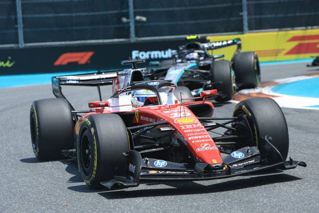 RECORD DATE NOT STATED 2nd May 2026; Miami International Autodrome, Miami, Florida, United States of America; 2026 FIA Formula 1 Miami Grand Prix; Sprint Race;Charles Leclerc (16) of Monaco and Scuderia Ferrari HP exits turn 17 JeffxRobinson