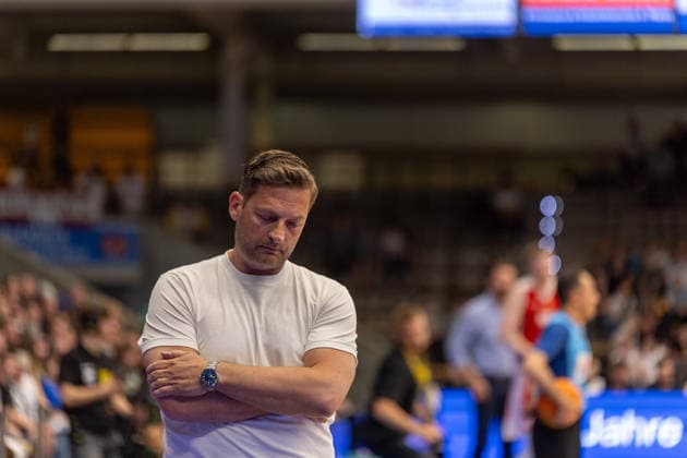 Igor Perovic Bozic Estriche Knights Kirchheim, Headcoach GER, Bozic Estriche Knights Kirchheim vs RheinStars Koeln, BARMER 2 Basketball Bundesliga, 34 Matchday, Season 2025 2026, 02 05 2026 , GER, Bozic Estriche Knights Kirchheim vs RheinStars Koeln, BARMER 2 Basketball Bundesliga, 34 Matchday, Season 2025 2026, 02 05 2026 Goeppingen Copyright: xEibner-Pressefoto NinaxSanderx EP_NSR