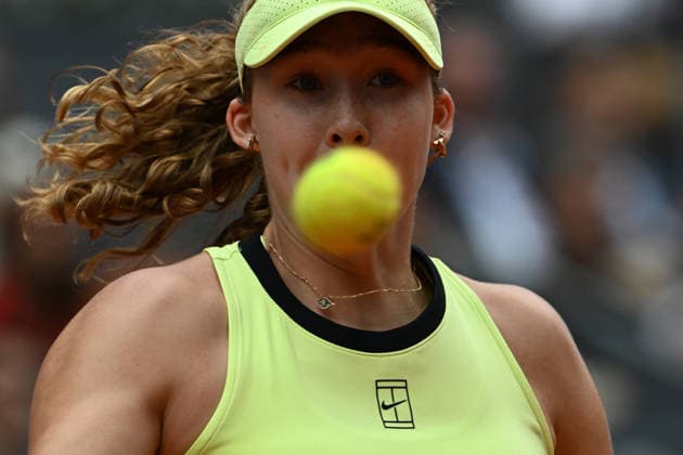 Mutua Madrid Open tennis tournament MADRID, SPAIN - MAY 02: Russian tennis player Mirra Andreeva in action against Ukraine s Marta Kostyuk (not seen) during the WTA, Tennis Damen women s singles final match of the Mutua Madrid Open at Caja Magica in Madrid, Spain, on May 02, 2026. Burak Akbulut Anadolu Madrid Spain. Editorial use only. Please get in touch for any other usage.  Copyright: x2026xAnadoluxBurakxAkbulutx