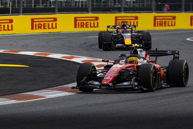 Formula 1 Crypto.com Miami Grand Prix 2026 Joseph Pinchin OVERTAKE MAXPPP - Miami 02 05 2026 44 HAMILTON Lewis (gbr), Scuderia Ferrari HP, action at the Formula 1 Crypto.com Miami Grand Prix 2026, the 4th round of the 2026 FIA Formula 1 World Championship, WM, Weltmeisterschaft at the Miami International Autodrome in Miami Gardens, United States, from 30 April to 3 May 2026 Miami Miami International Autodrome in Miami Gardens United States  Copyright: xOVERTAKE MAXPPPxJosephxPinchinx OVT202605029948 OVT202605029948