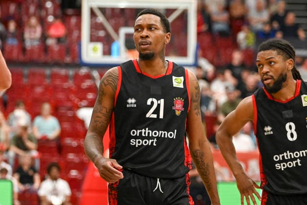John Williams Jr Bayer Giants Leverkusen, 21 Artland Dragons vs Bayer Giants Leverkusen, 2 Basketball Bundesliga, Pro A, 34 Matchday, Season 2025 2026, 02 05 2026, Artland Dragons vs Bayer Giants Leverkusen, 2 Basketball Bundesliga, Pro A, 34 Matchday, Season 2025 2026, 02 05 2026 Quakenbrueck Copyright: xEibner-Pressefoto RobertxGertzenx EP_RGN